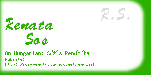 renata sos business card